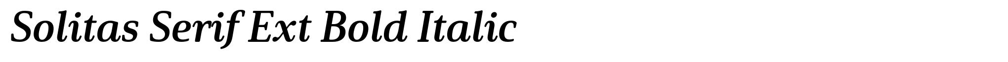 Solitas Serif Ext Bold Italic image